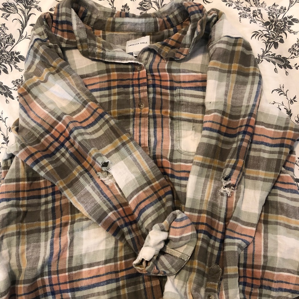 Distressed flannel